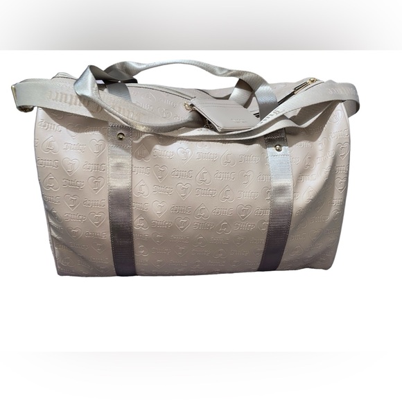 BNWT’s “Juicy Couture” Cafe Tan Gold Bestseller Rosie Weekender Duffle Bag Tote - Picture 4 of 17